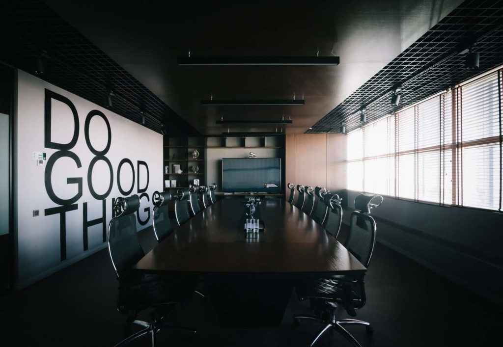 lifestyle image of an empty boardroom - meeting office