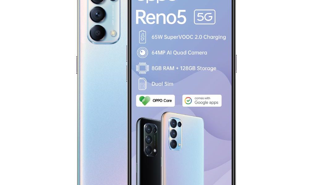 Oppo Reno5 5G Phone Silver