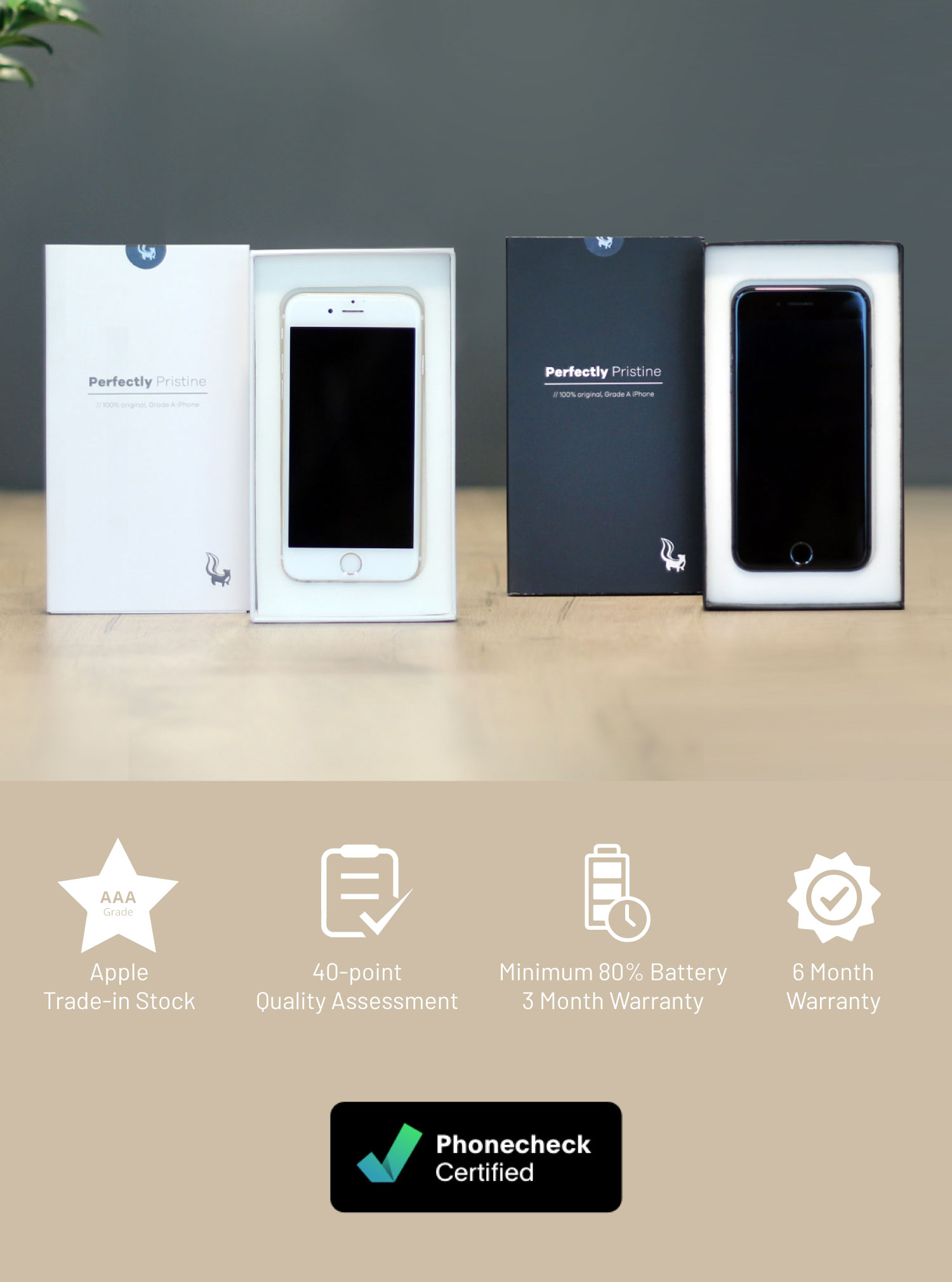 Perfectly Pristine Phone Banner Black phone and White Phone
